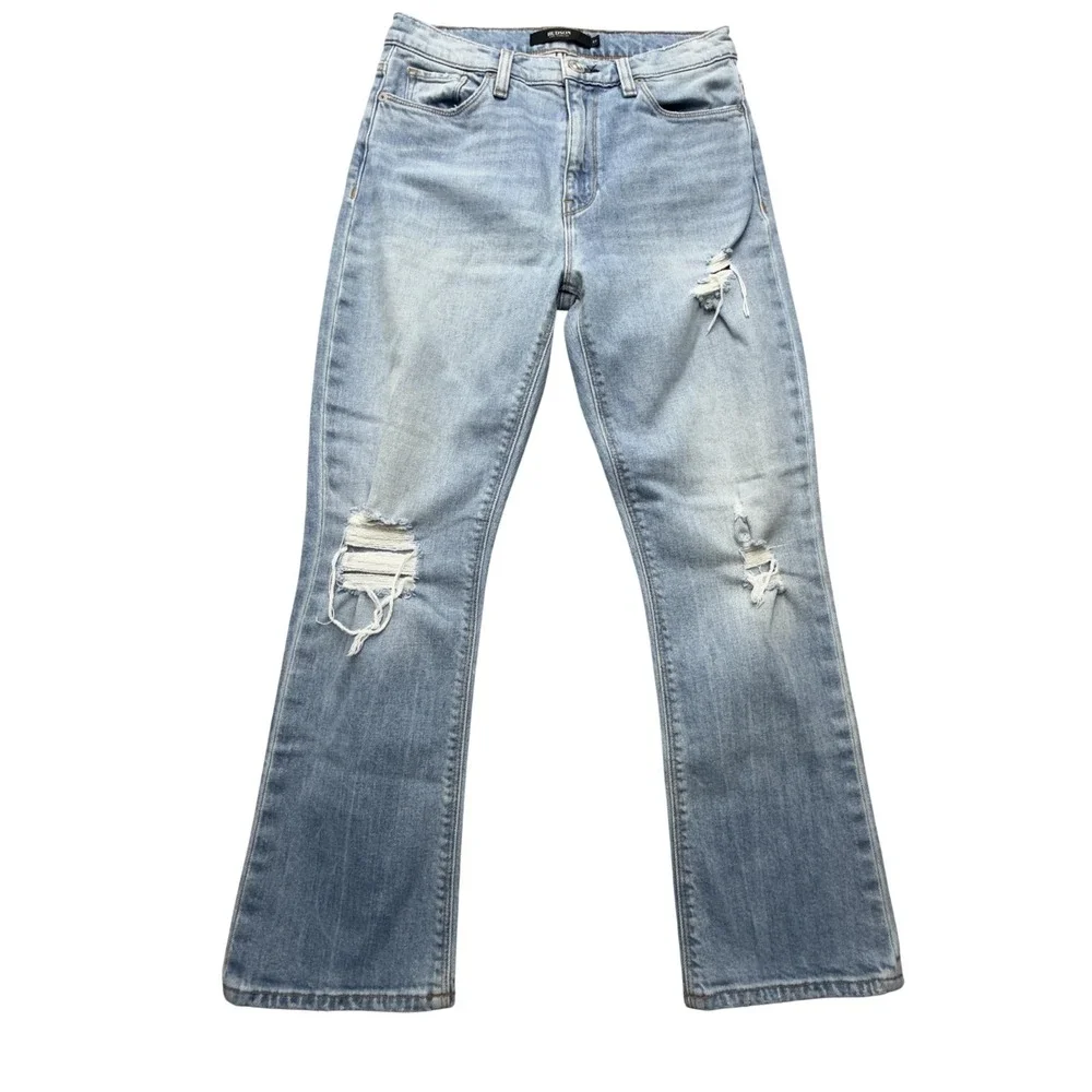 Hudson Holly‎ Boot Jeans Womens 27 Blue Light Wash Mid Rise Bootcut Distressed